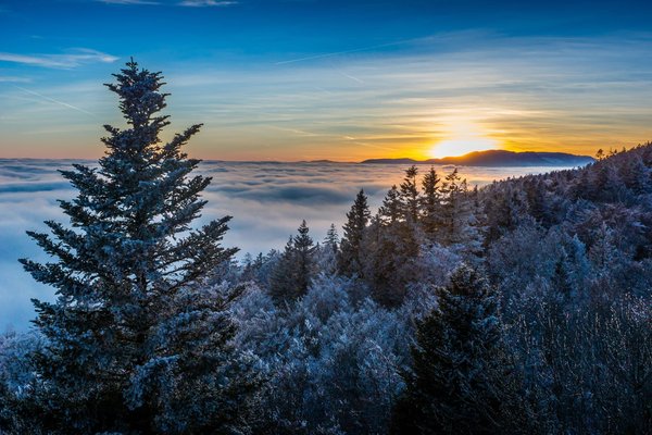 How do you effectively deal with sudden fog banks while hiking during a camping trip in the Welsh mountains?
